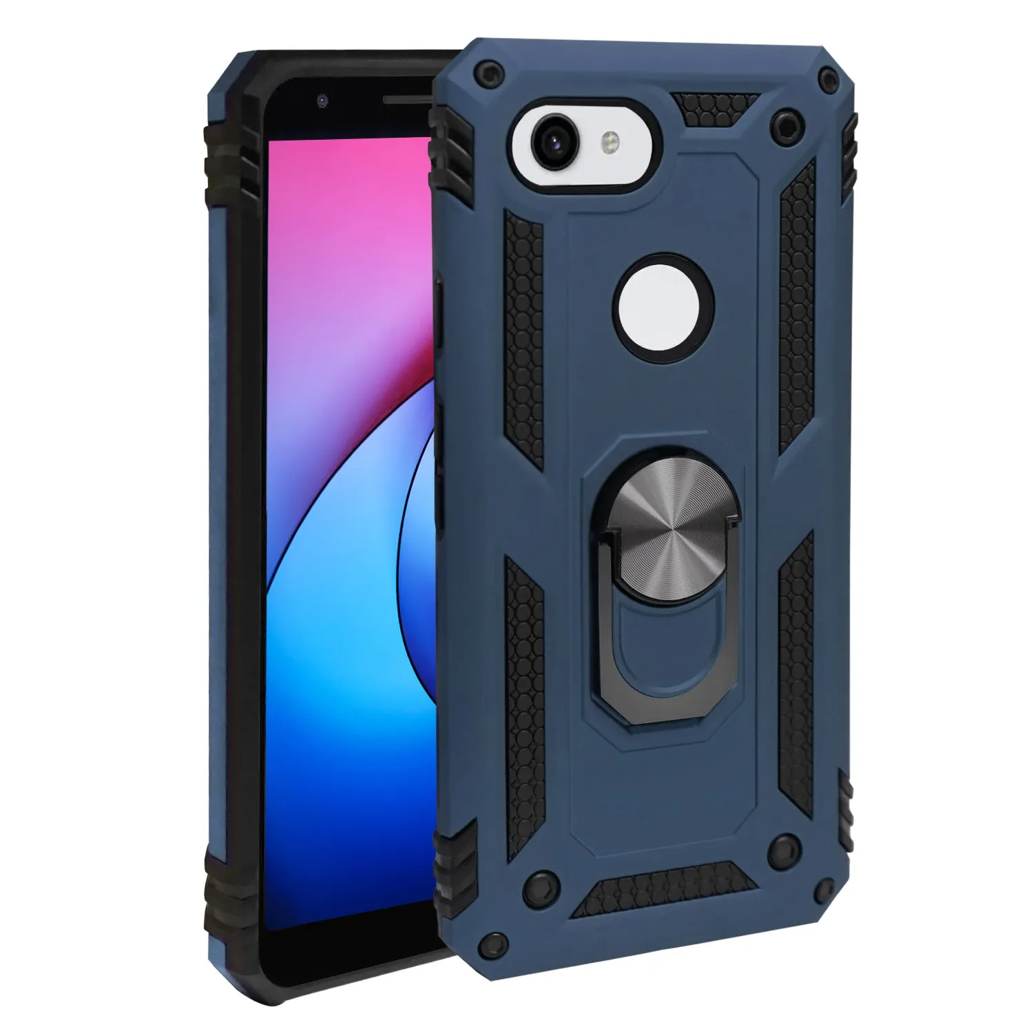 Google Pixel 3a Case - Heavy-Duty, Ring Holder