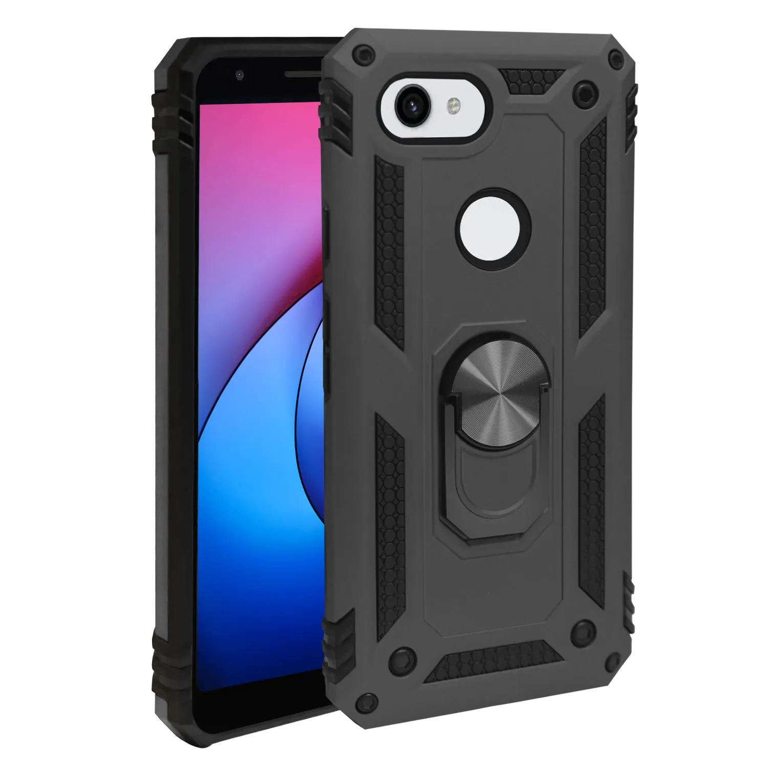 Google Pixel 3a Case - Heavy-Duty, Ring Holder