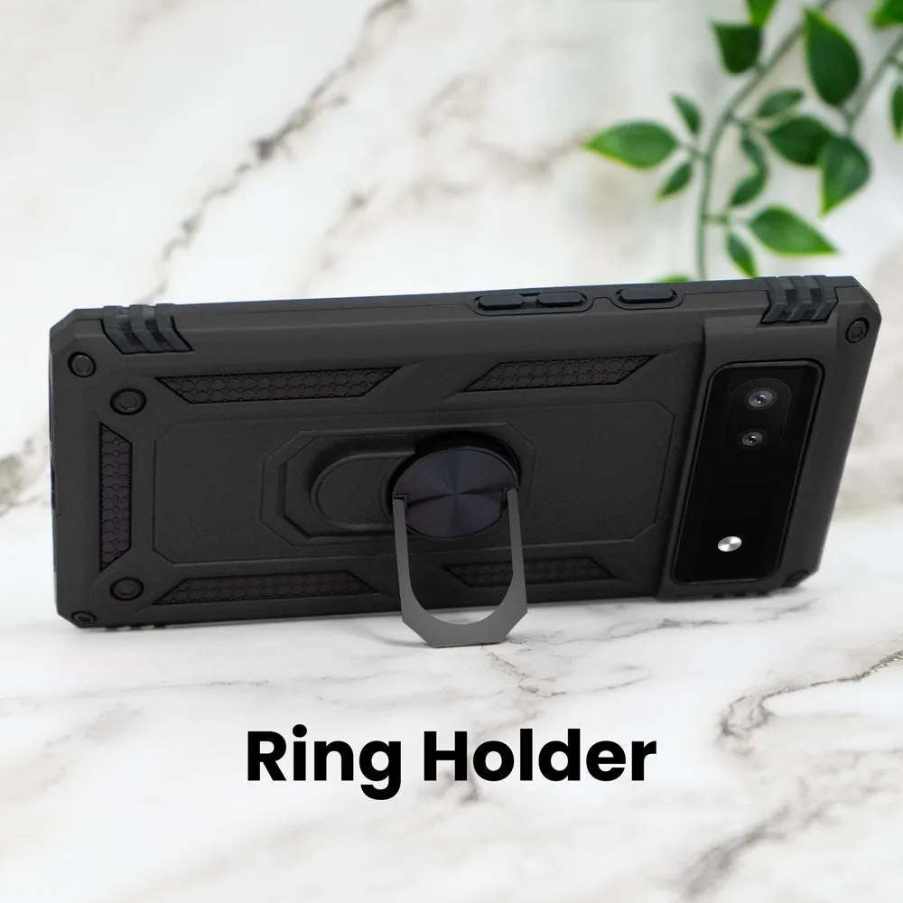 Google Pixel 6A Case, Heavy-Duty and Ring Holder