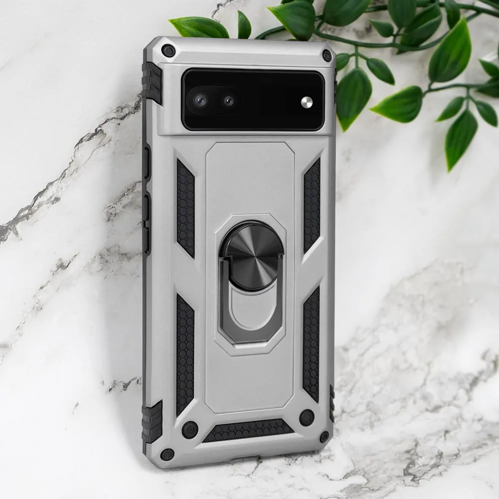 Google Pixel 6A Case, Heavy-Duty and Ring Holder