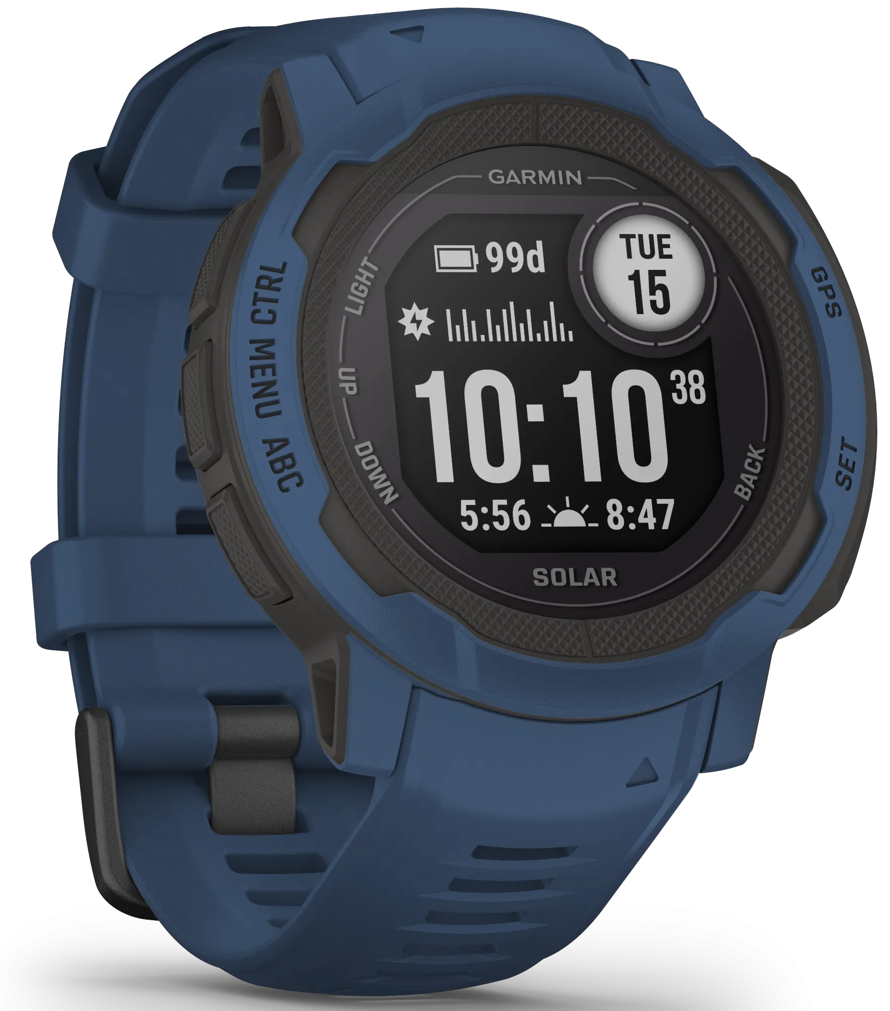 GRM Watch Instinct 2 Solar GPS Tidal Blue Smartwatch