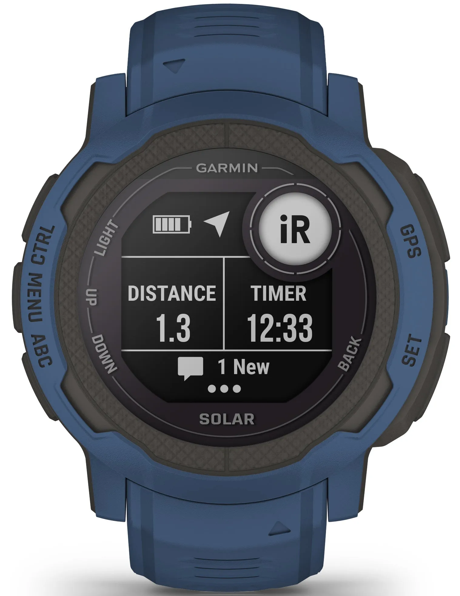 GRM Watch Instinct 2 Solar GPS Tidal Blue Smartwatch