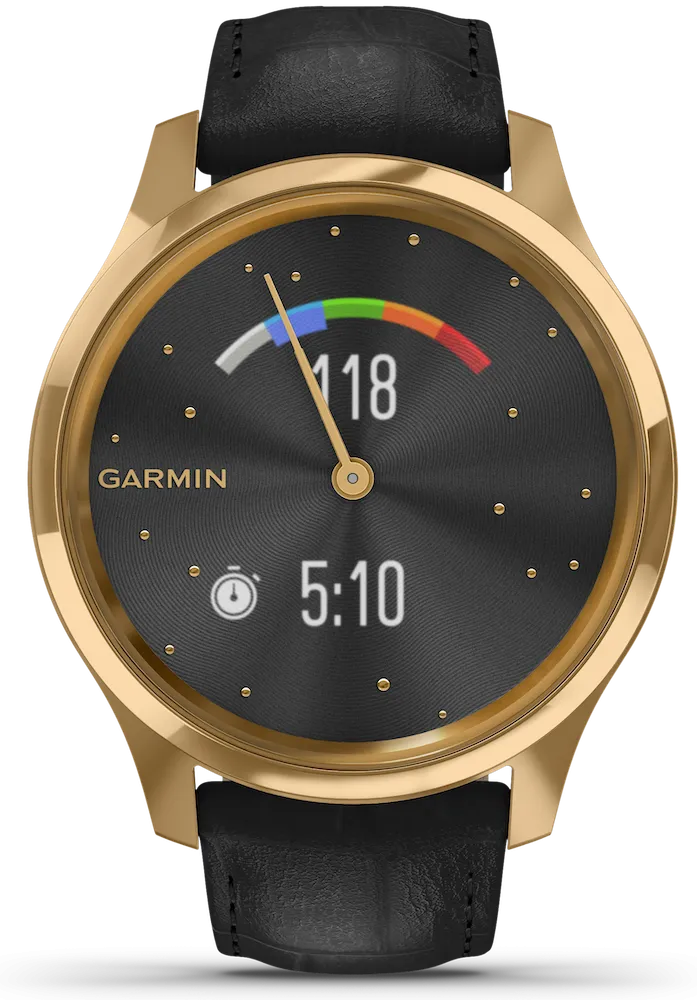 GRM Watch Vivomove Luxe Gold PVD Black EmBOSed Leather