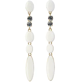 HANDENAMLED EARRING "TIPPY TOES" IN WHITE