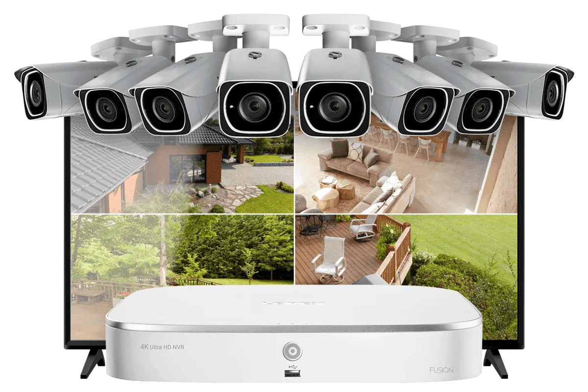 IP Camera System with 8 Ultra HD 4K Security Cameras, 4K Monitor and Lorex Home Connectivity