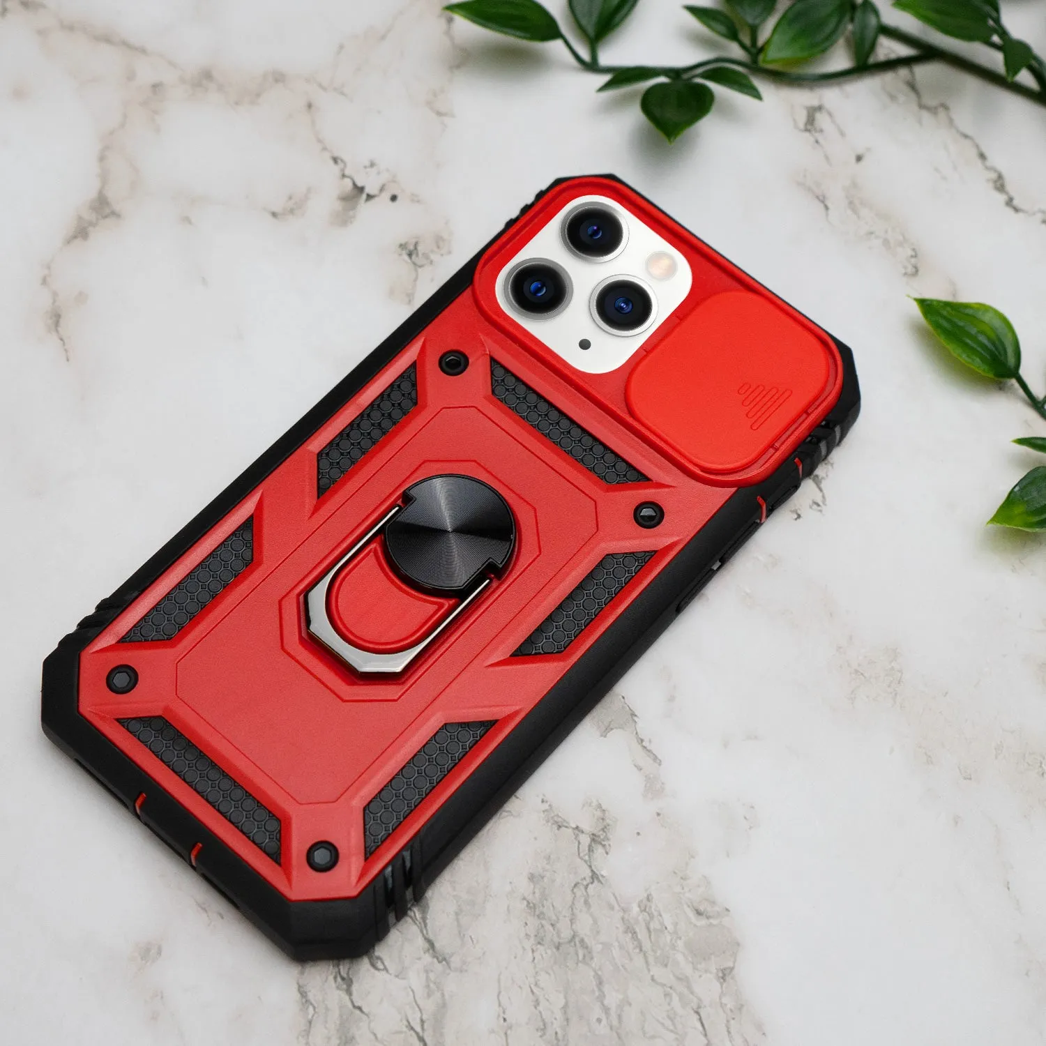 iPhone 11 Pro Case - Heavy-Duty, Ring Holder, Camera Cover