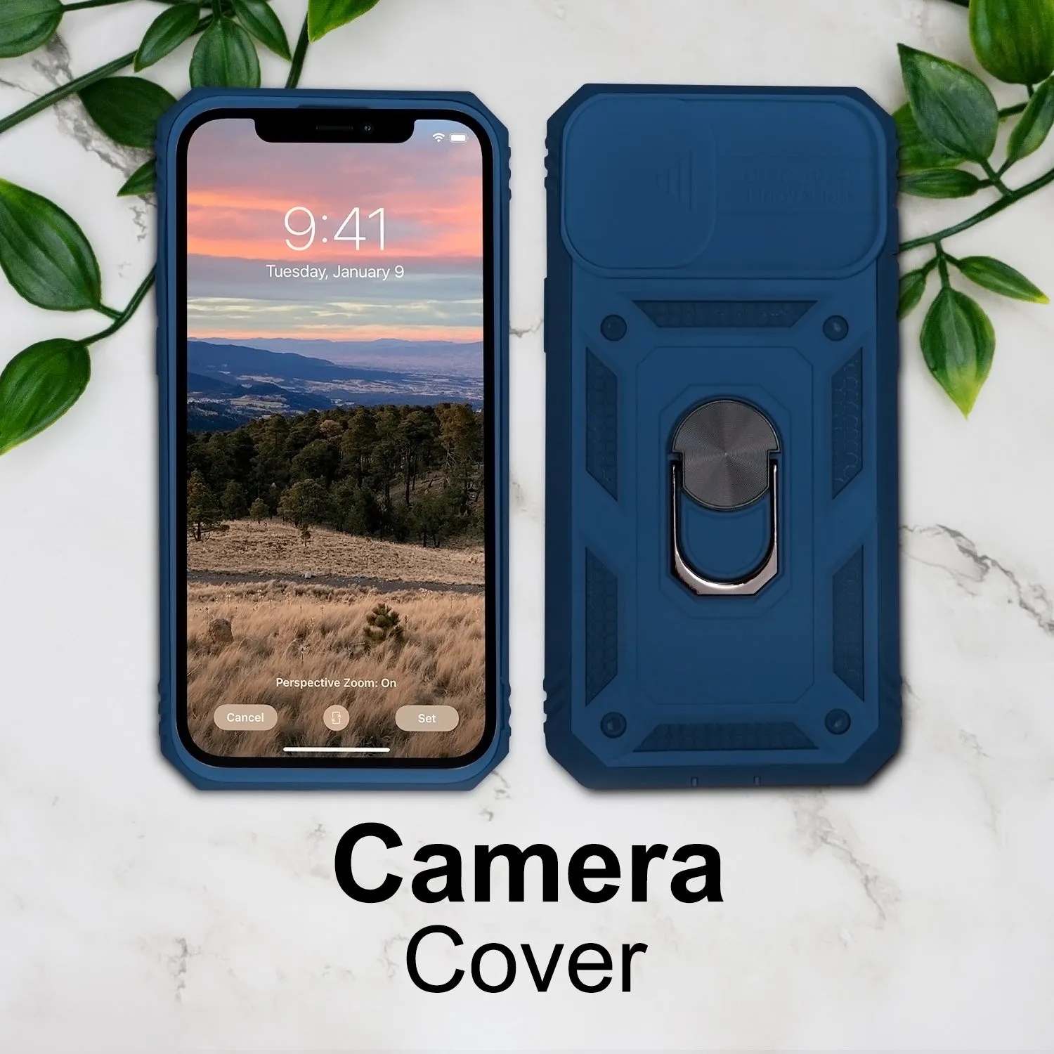 iPhone 11 Pro Case - Heavy-Duty, Ring Holder, Camera Cover