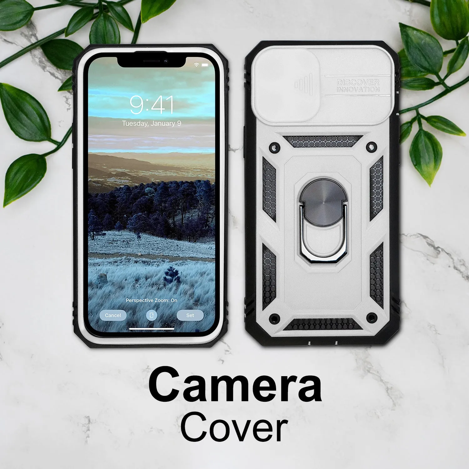 iPhone 11 Pro Max Case - Heavy-Duty, Ring Holder, Camera Cover