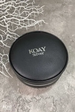 KOAY Circle Black Jewelry Box