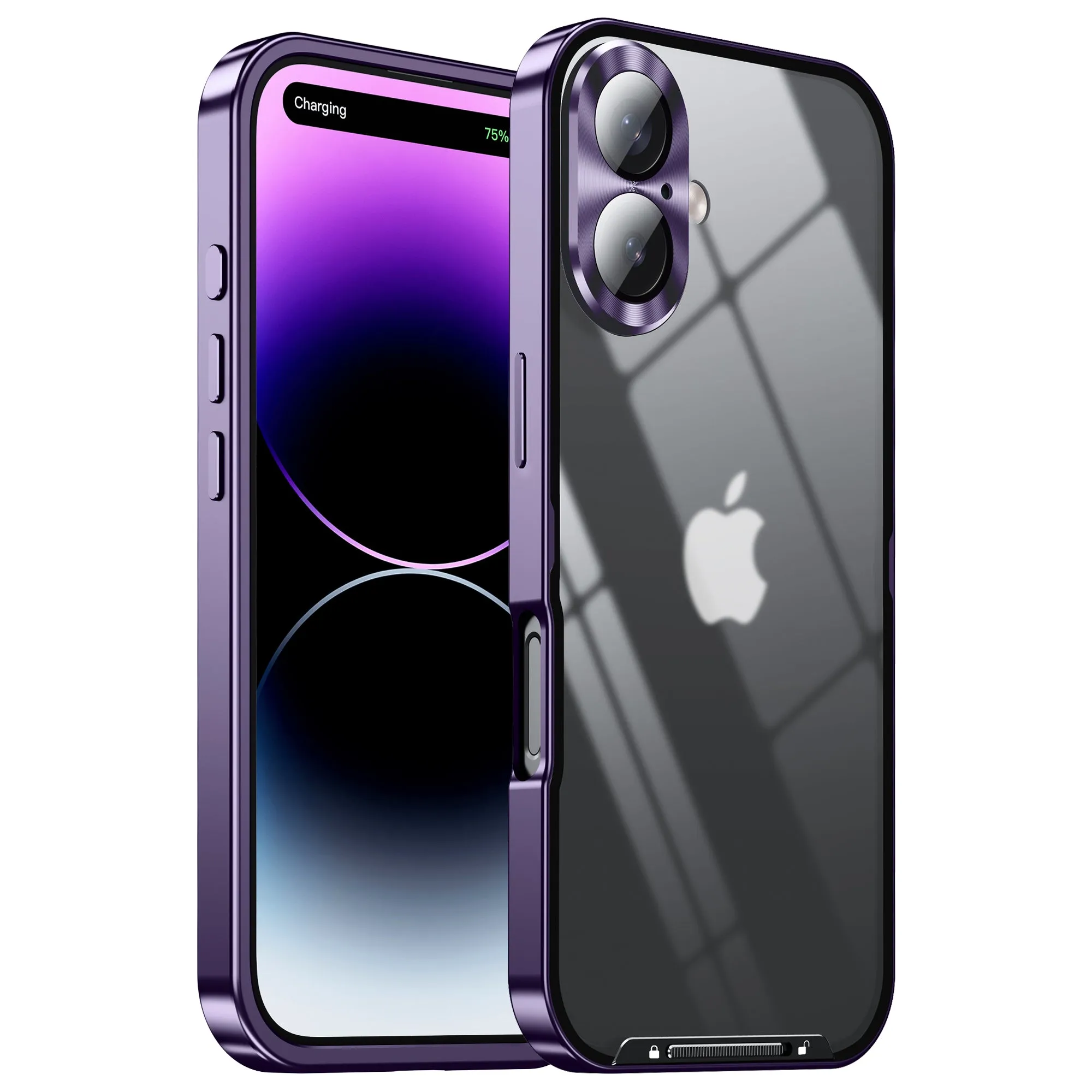 Kylin Armor Magic Shield Aluminum Metal Bumper Frosted Back Case Cover