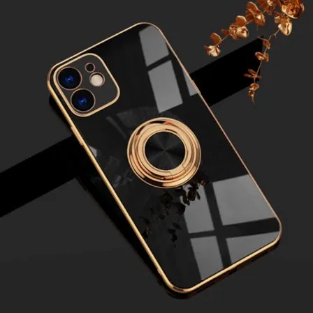 Luxury Royal Plating Ring Holder Phone Case For iPhone