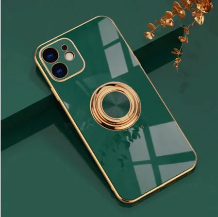 Luxury Royal Plating Ring Holder Phone Case For iPhone