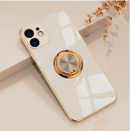 Luxury Royal Plating Ring Holder Phone Case For iPhone