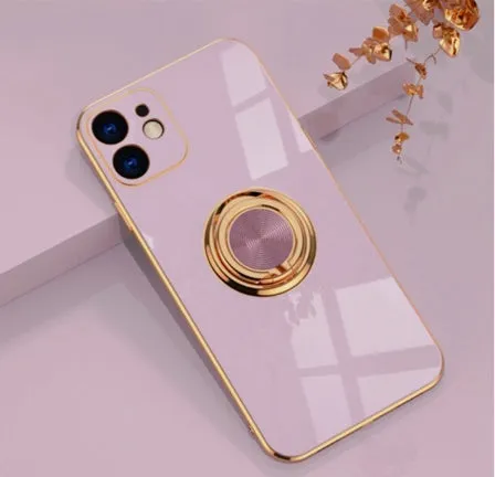 Luxury Royal Plating Ring Holder Phone Case For iPhone