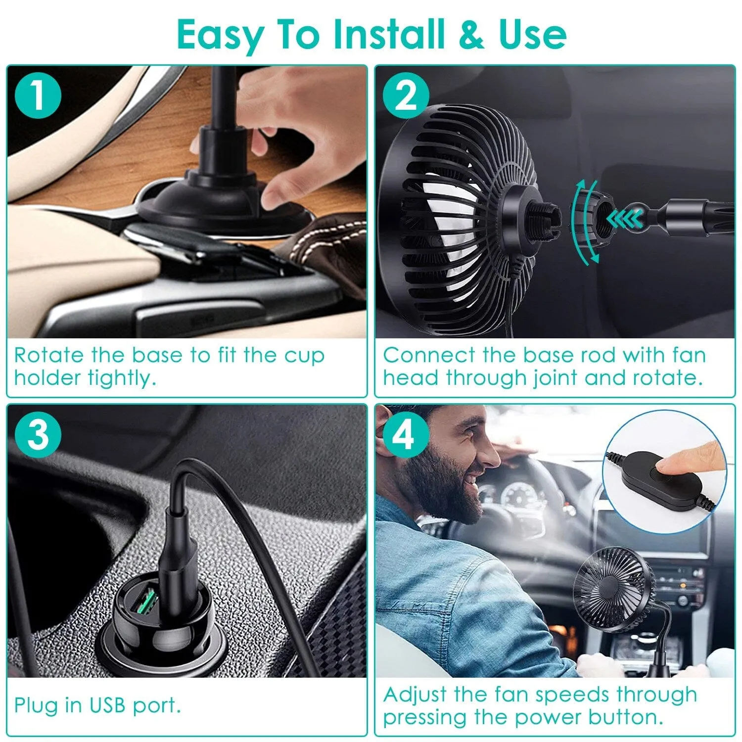 Portable Car Cooling Fan