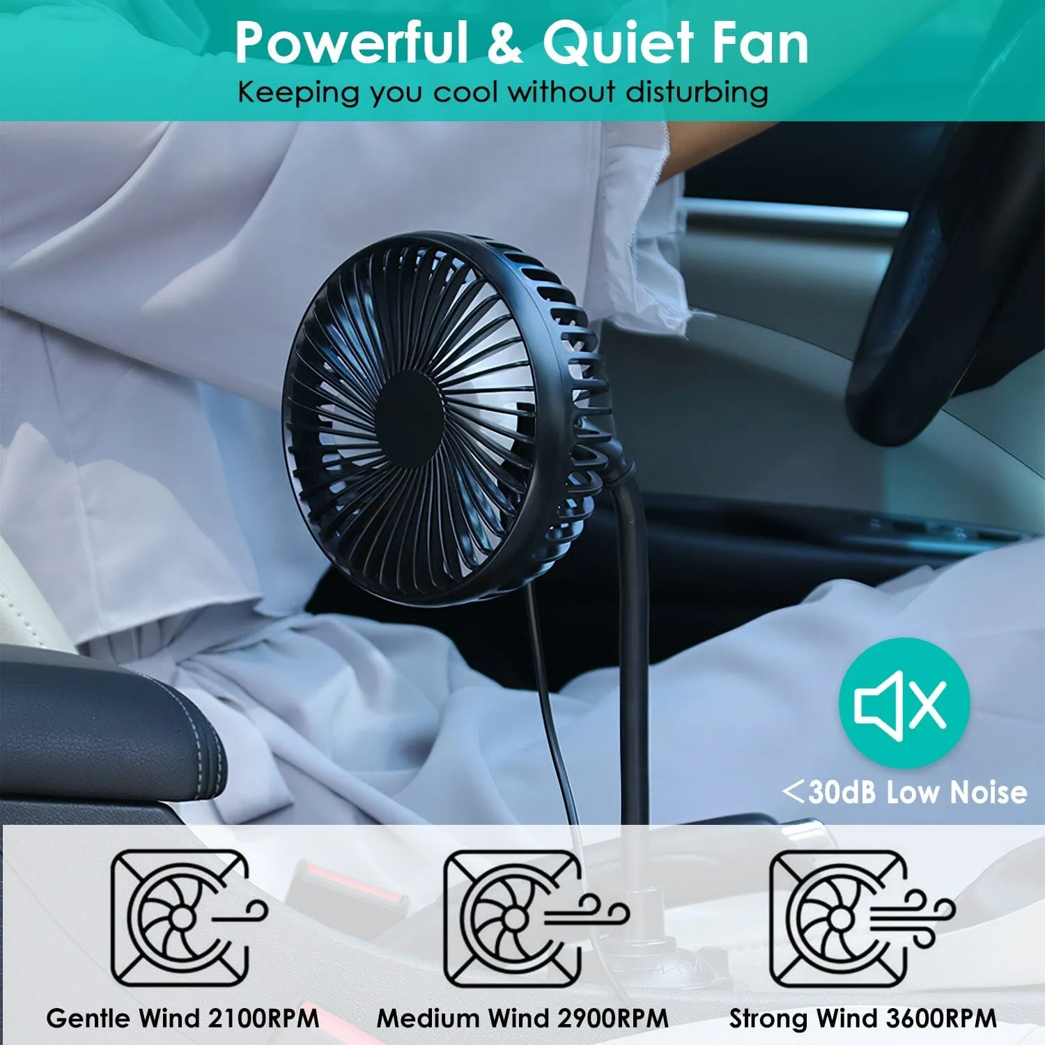 Portable Car Cooling Fan