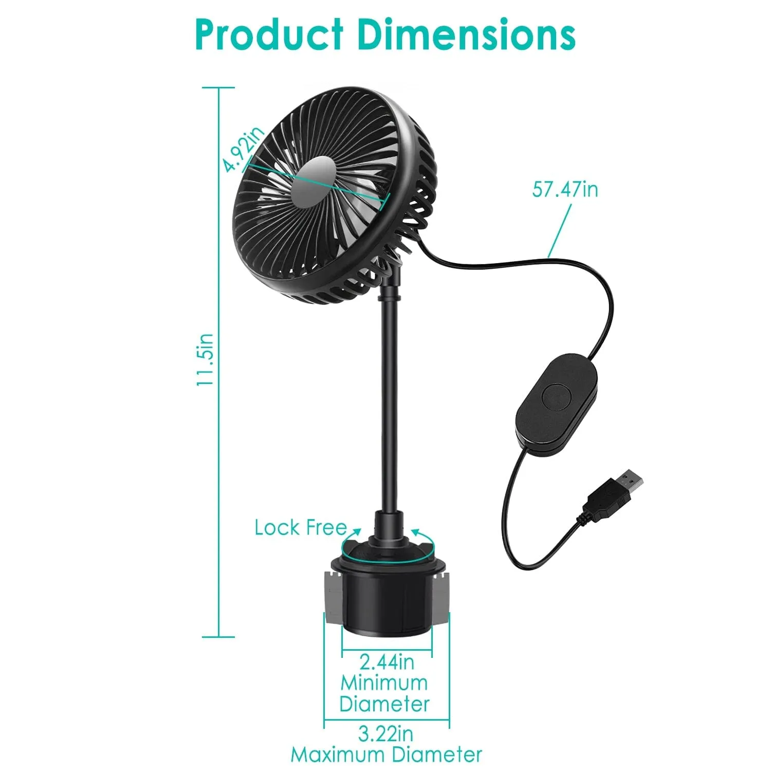 Portable Car Cooling Fan