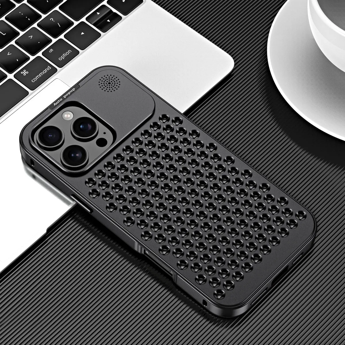 R-Just Aluminum Metal Heat Dissipation Aromatherapy Protective Case Cover