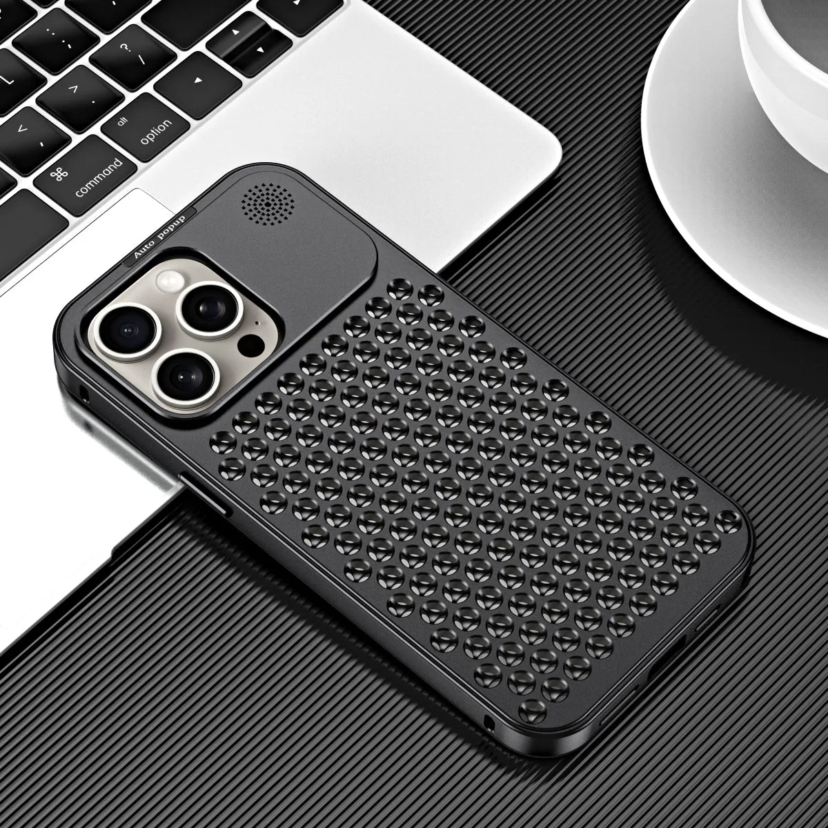 R-Just Aluminum Metal Heat Dissipation Aromatherapy Protective Case Cover