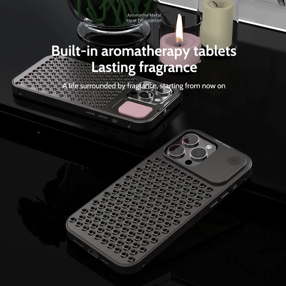 R-Just Aluminum Metal Heat Dissipation Aromatherapy Protective Case Cover