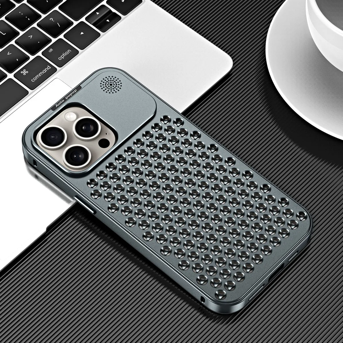 R-Just Aluminum Metal Heat Dissipation Aromatherapy Protective Case Cover