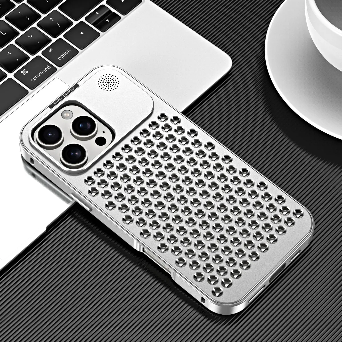 R-Just Aluminum Metal Heat Dissipation Aromatherapy Protective Case Cover