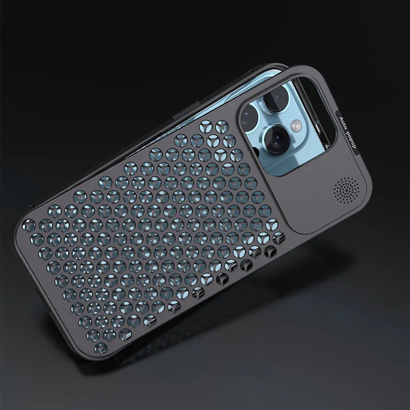 R-Just Aluminum Metal Heat Dissipation Aromatherapy Protective Case Cover