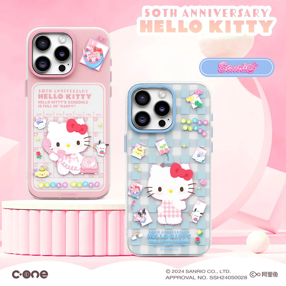 Sanrio Hello Kitty 50th Anniversary Datebook Anti-Scratch Shockproof Back Cover Case