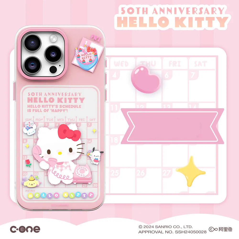 Sanrio Hello Kitty 50th Anniversary Datebook Anti-Scratch Shockproof Back Cover Case