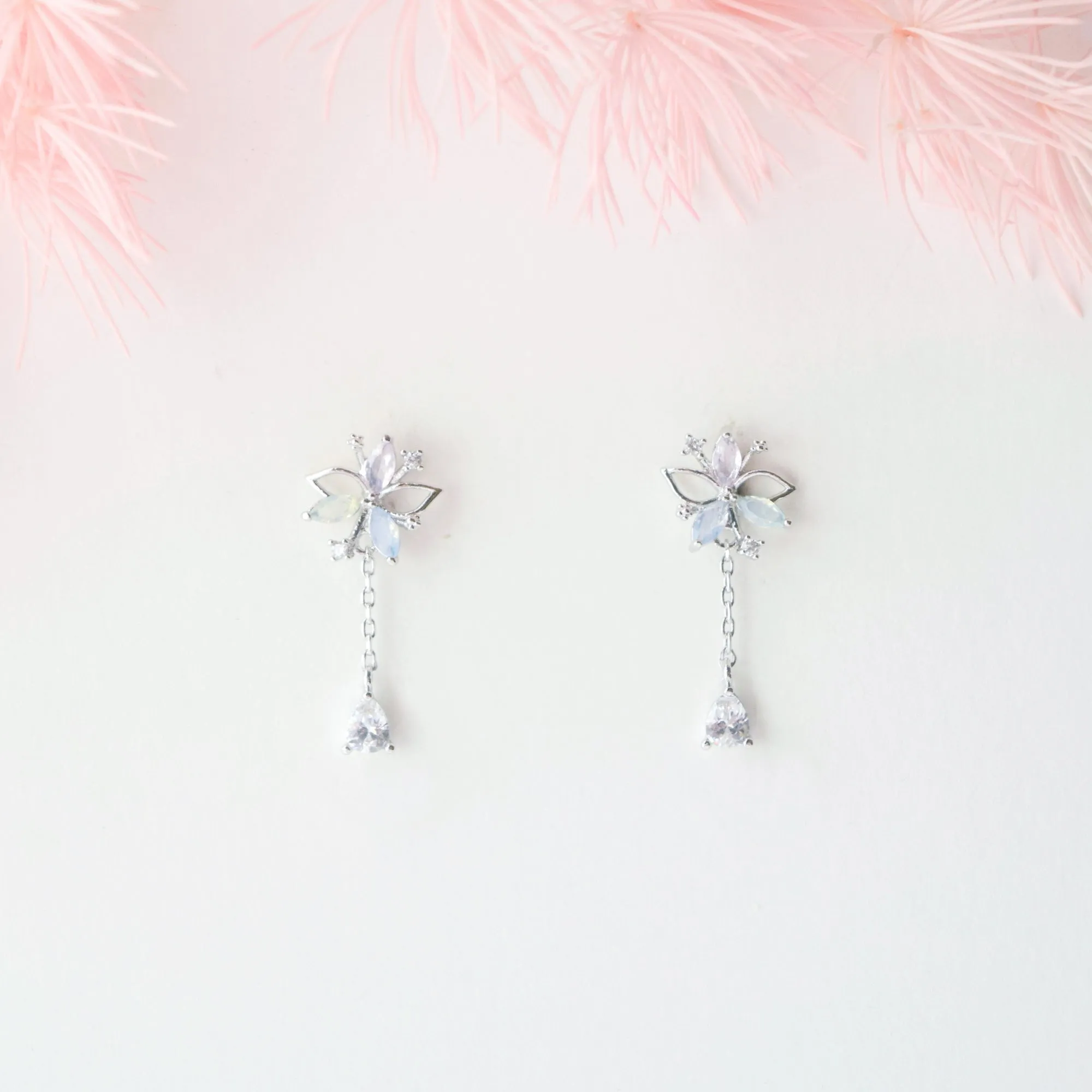 Silver Dandelion Earrings