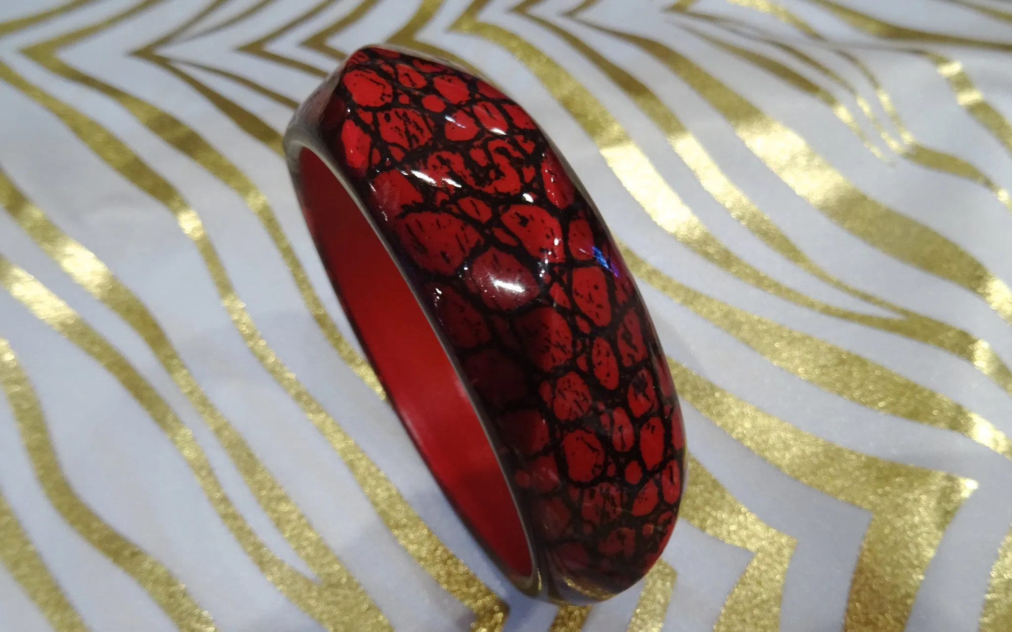 Snake Print Bangle