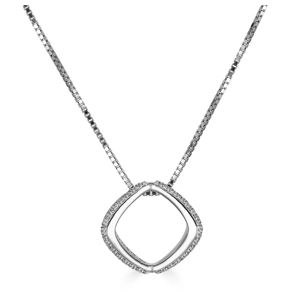 Sterling Silver White Sapphire Necklace