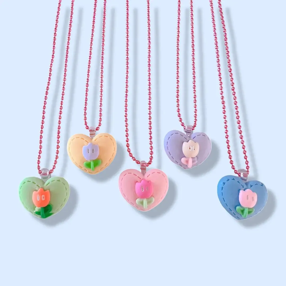 Tulip Heart Necklace