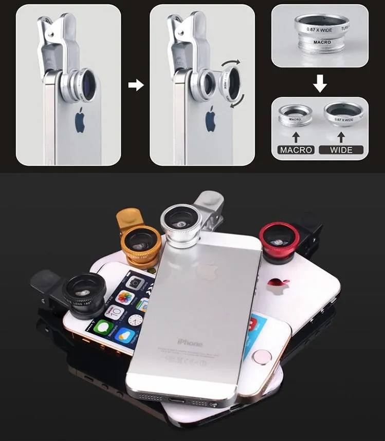 Universal Clip Lens for Mobile Phones