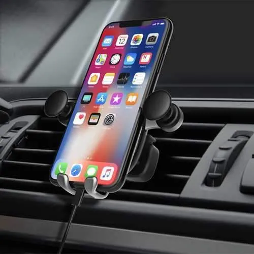 Universal Gravity Linkage Auto Lock Car Air Vent Holder Stand for iPhone Xiaomi Mobile Phone