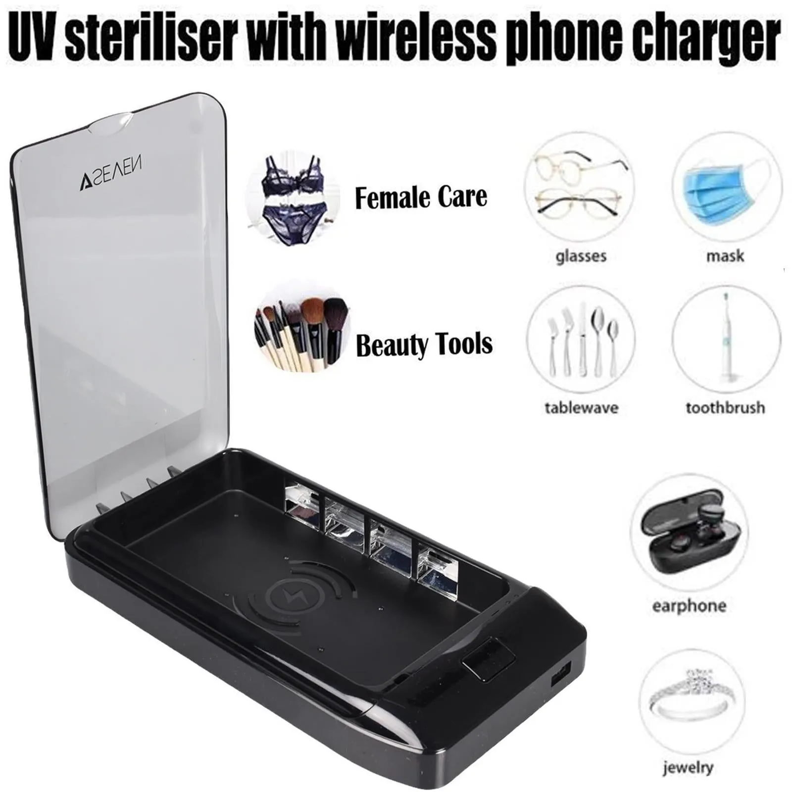 Wireless Charger with UV Sanitizer Box - 10/20/30 Pack