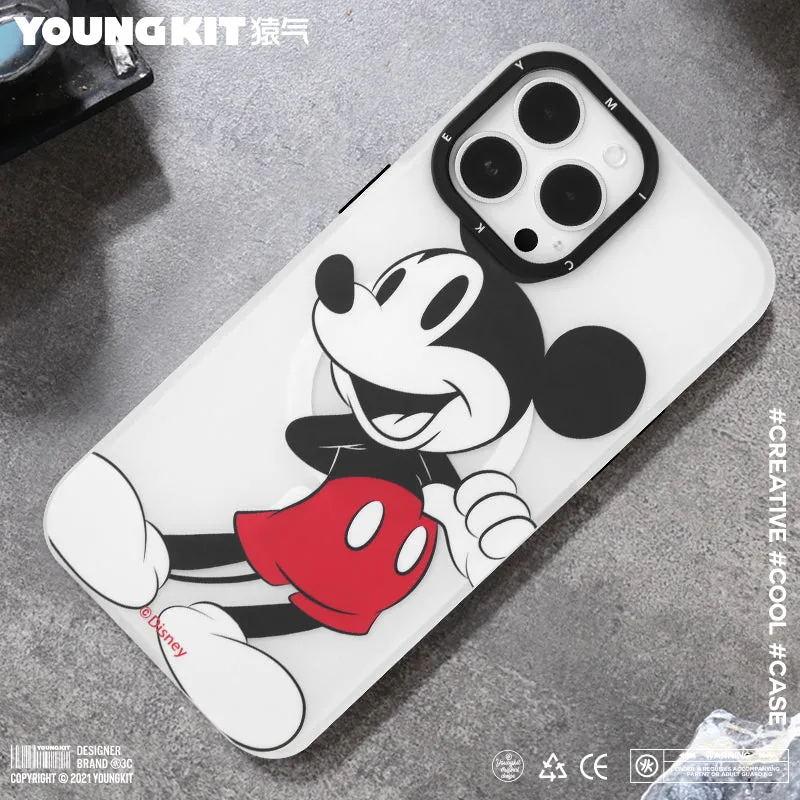 YOUNGKIT Disney MagSafe Slim Thin Matte Anti-Scratch Back Shockproof Cover Case