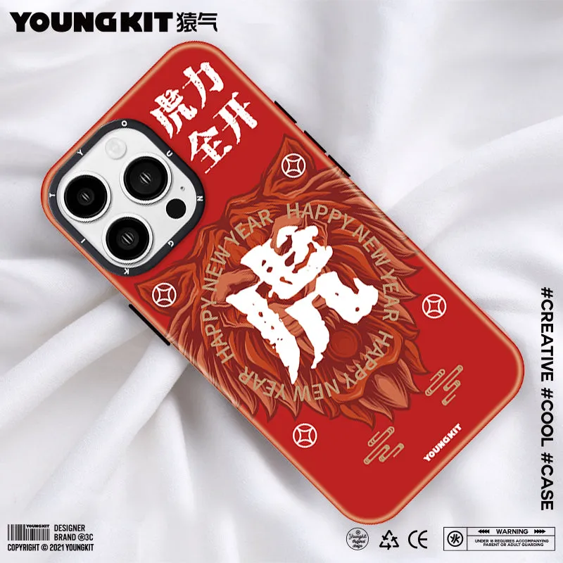 YOUNGKIT Year of the Tiger Slim Thin Matte Anti-Scratch Back Shockproof Cover Case