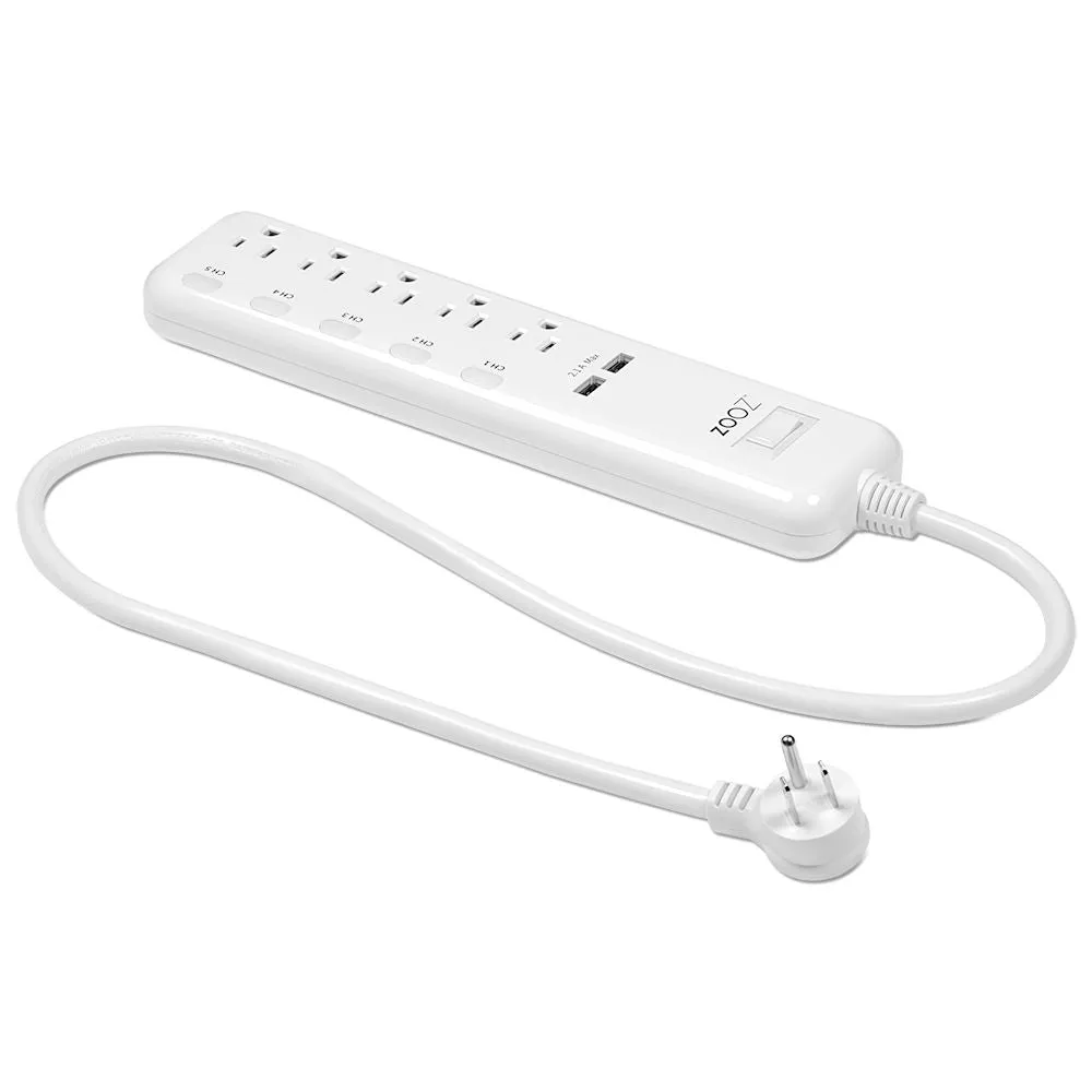 Zooz 800 Series Z-Wave Long Range Power Strip ZEN20 800LR